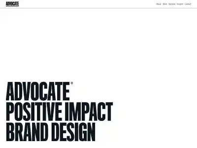 Advocate ethical design agency | Positive impact design