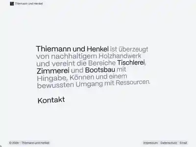 Thiemann & Henkel | Holzhandwerk aus Oldenburg