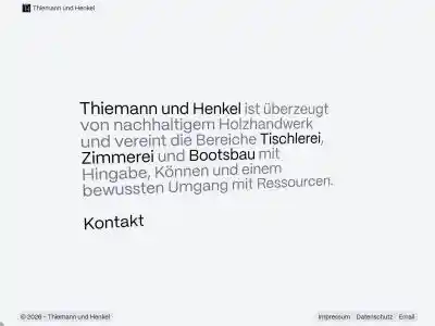 Thiemann & Henkel | Holzhandwerk aus Oldenburg