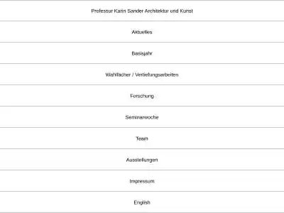 Architektur und Kunst Professur Karin Sander
