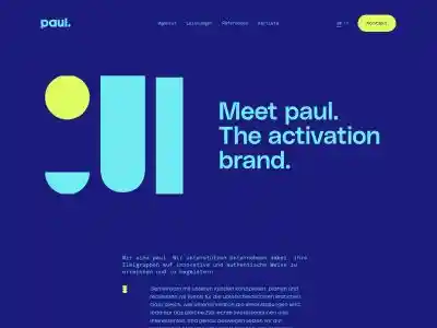 paul. The activation brand. Eventagentur. Digital & Hybrid.