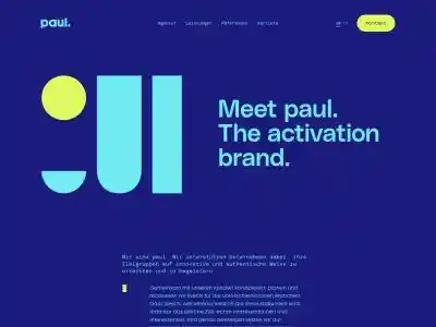 paul. The activation brand. Eventagentur. Digital & Hybrid.