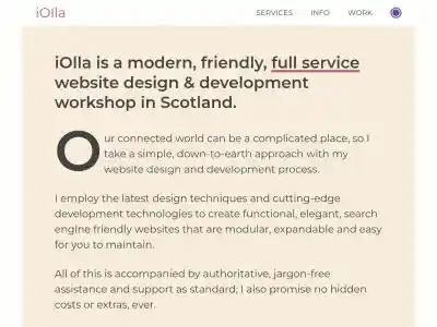 iOlla. Websites made in Scotland. Modern website design & redevelopment services.