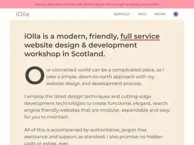 iOlla. Websites made in Scotland. Modern website design & redevelopment services.