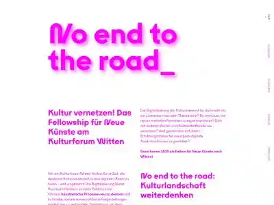 No end to the road — Fellowship 2022 des Kulturforum Witten