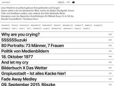 Jonas Höschl - Arbeiten