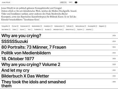 Jonas Höschl - Arbeiten