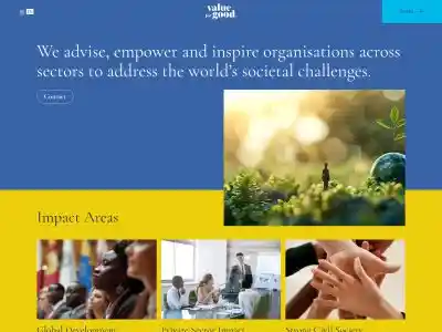 Value for Good – Advise, Empower, and Inspire Impact Leaders · Value for Good