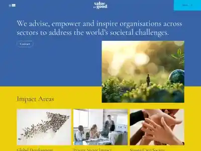 Value for Good – Advise, Empower, and Inspire Impact Leaders · Value for Good