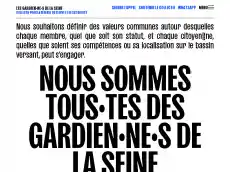 Les Gardien·ne·s de la Seine — Association pour la protection des droits de la Seine
