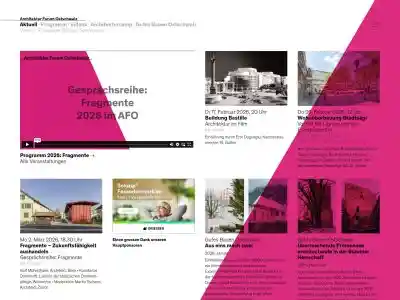 Architektur Forum Ostschweiz / Aktuell