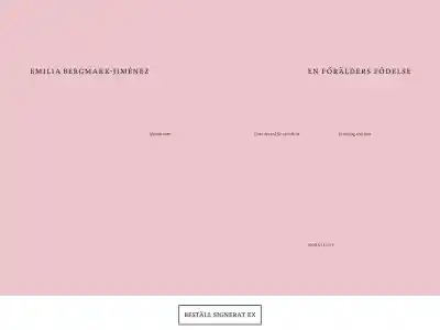 En förälders födelse av Emilia Bergmark Jiménez , utgiven av Norstedts