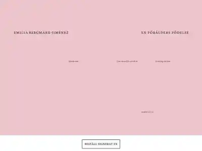 En förälders födelse av Emilia Bergmark Jiménez , utgiven av Norstedts
