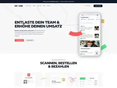 SO'USE: Digitales Bestell- & Bezahlsystem mit Kassenintegration