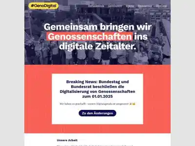 Home | Genossenschaften digital beitreten, gründen und führen.