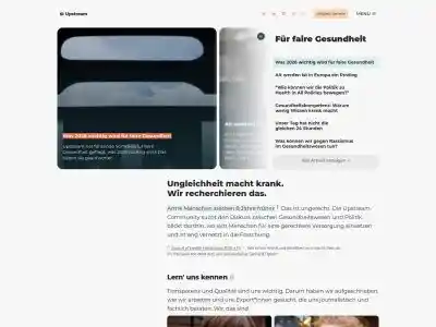 Journalismus für faire Gesundheit | Upstream